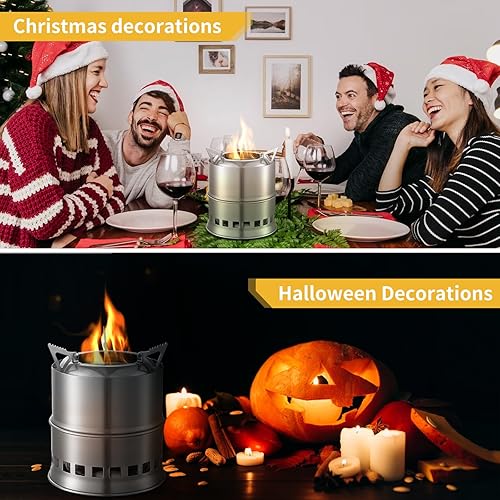 Miniatura 5 de Hoguera portátil de mesa Smores Mesa Chimenea Mesa Personal Chimenea Mini Mesa de Fogata de Mesa Pequeña Fogata sin Humo Pozo de Fogata de Acero