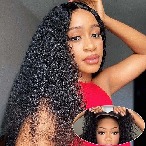 Lieke Wear and Go - Pelucas de cabello humano prearrancado con cierre de encaje HD de 5 x 5, pelucas rizadas para mujeres negras, pelucas de cabello