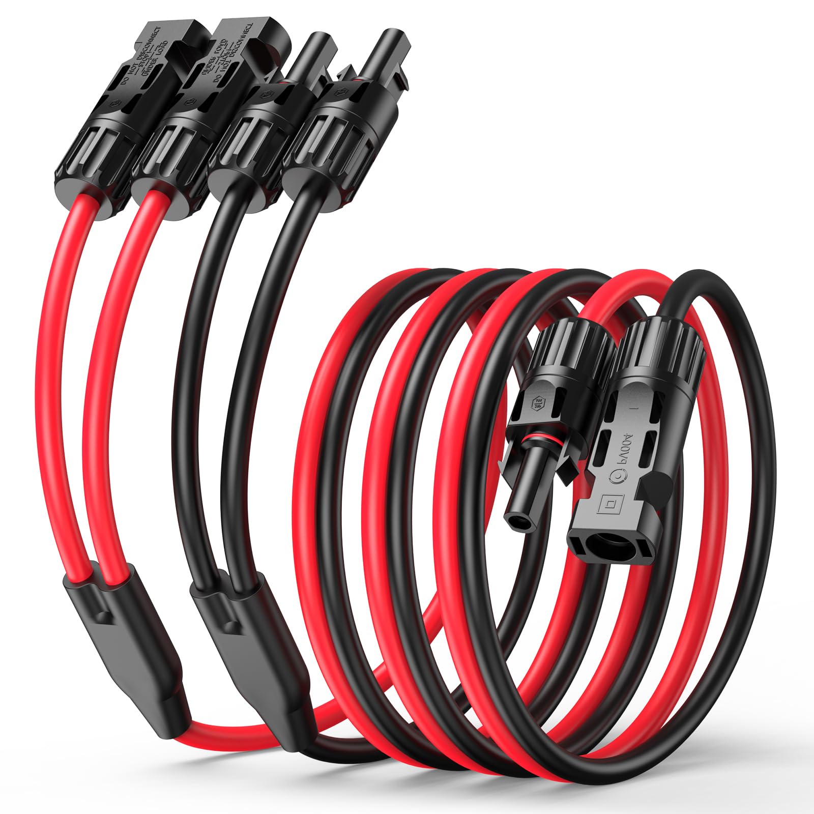 Snapklik.com : Bateria Power 30A Y-Branch Solar Connectors 20FT 12AWG ...