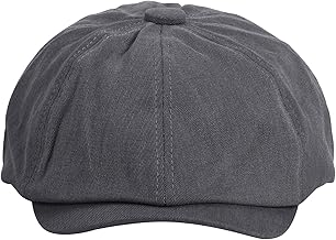 Cotton Newsboy Flat Cap Hats Baker Boy Caps - 8 Panel Peaky Gatsby Hat Ivy Irish Cap for Men and Women