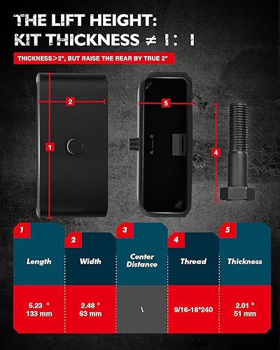 Miniatura 3 de PHILTOP Kit de elevación de nivelación frontal de 2 pulgadas LLK047, repuesto para Tundra 1995-2021, Tacoma 1995-2021, kits de elevación de