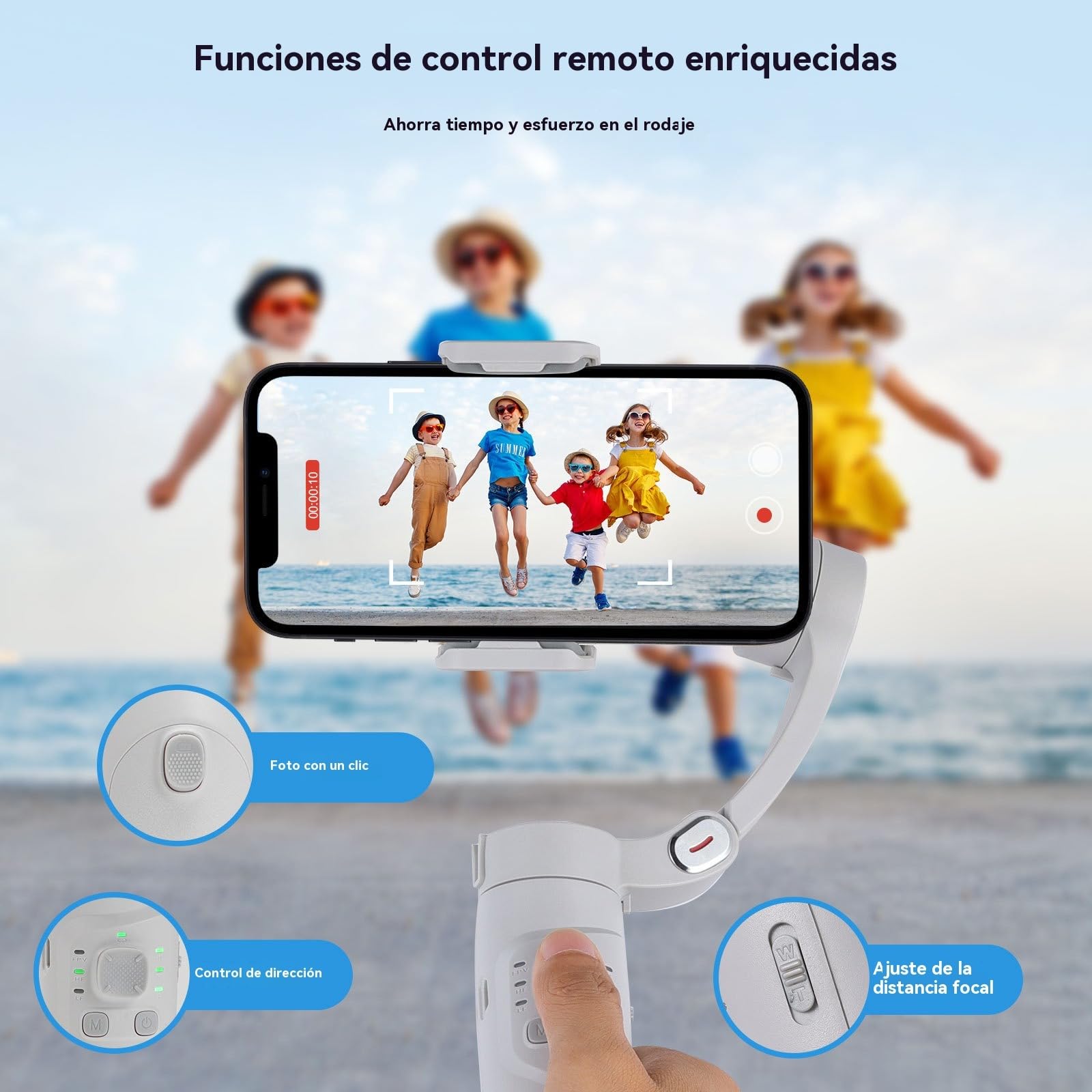 Gimbal para teléfono móvil, estabilizador de teléfono móvil, logra Resultados Profesionales con los Modelos de teléfono móvil M01 con cardán antivibración