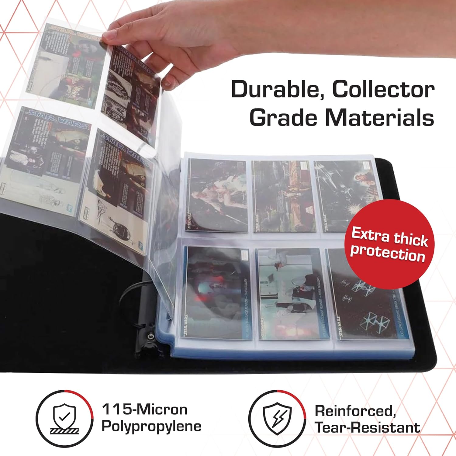 BCW LaserWeld® 6-Pocket Pages | 100 Pack | Trading Card Binder Pages for Tall Boy & Widevision Cards | Acid-Free, PVC-Free, Laser-Welded | Card Storage Sheets