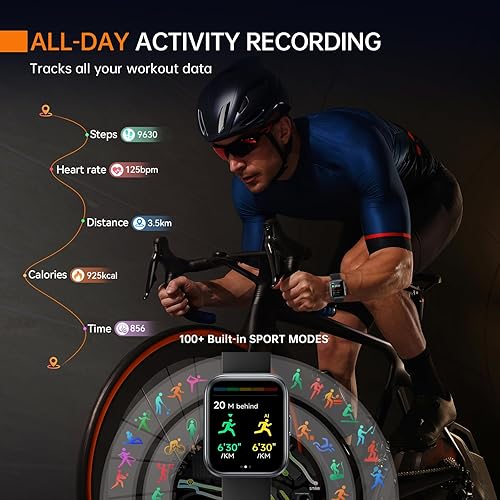 Miniatura 5 de Reloj inteligente Monitor de salud preciso de 24 horas con impermeabilidad de 5 ATM Reloj inteligente para frecuencia cardíaca, oxígeno en sangre,