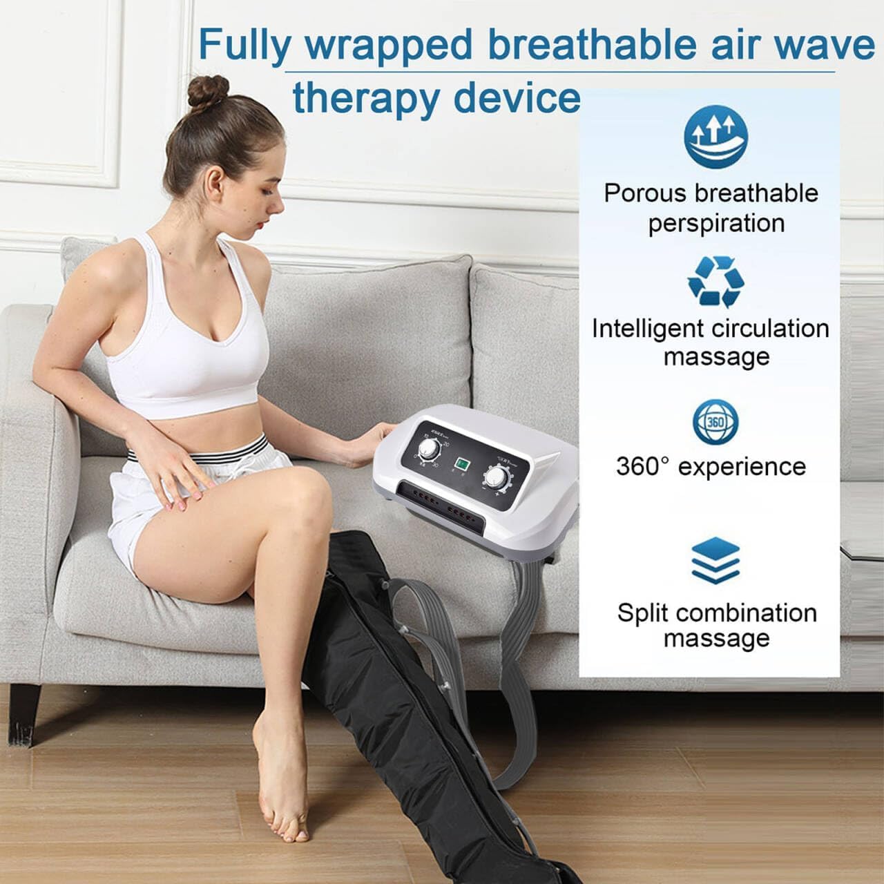 Botas Compresion Presoterapia, 6 Cavidades Botas Presoterapia Piernas Y Abdomen, Eficacia Profesional,Favorece Una Mejor CirculacióN,Alivia Dolor Muscular