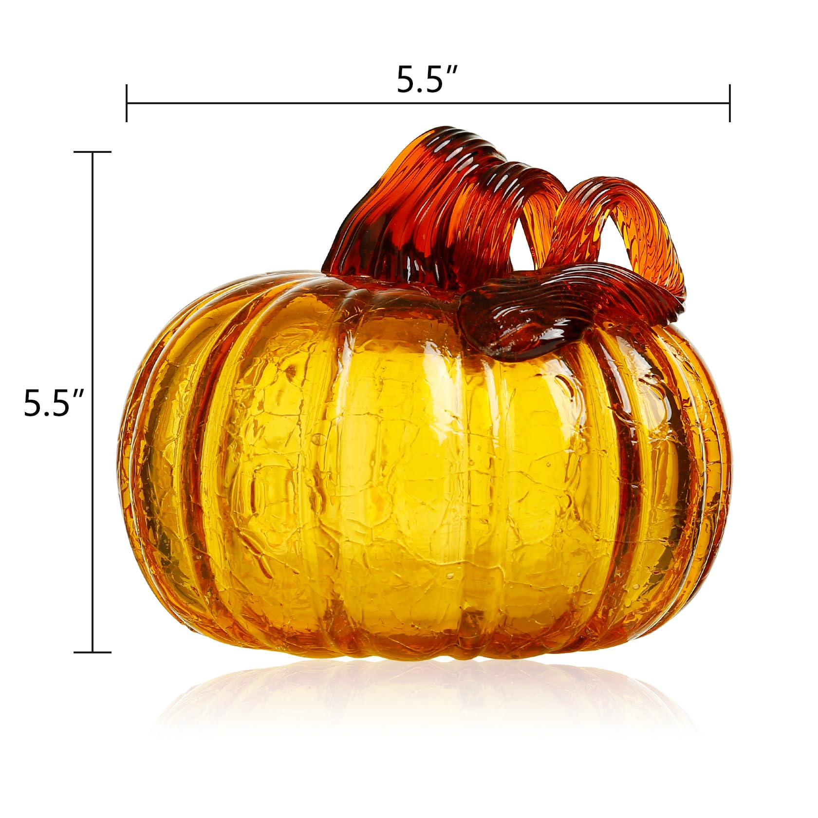 Decoración De Calabaza De Cristal, Figuras Coleccionables De Mesa De Calabaza Artificial Adornos Decorativos Creativos Para Decoracion De Halloween S