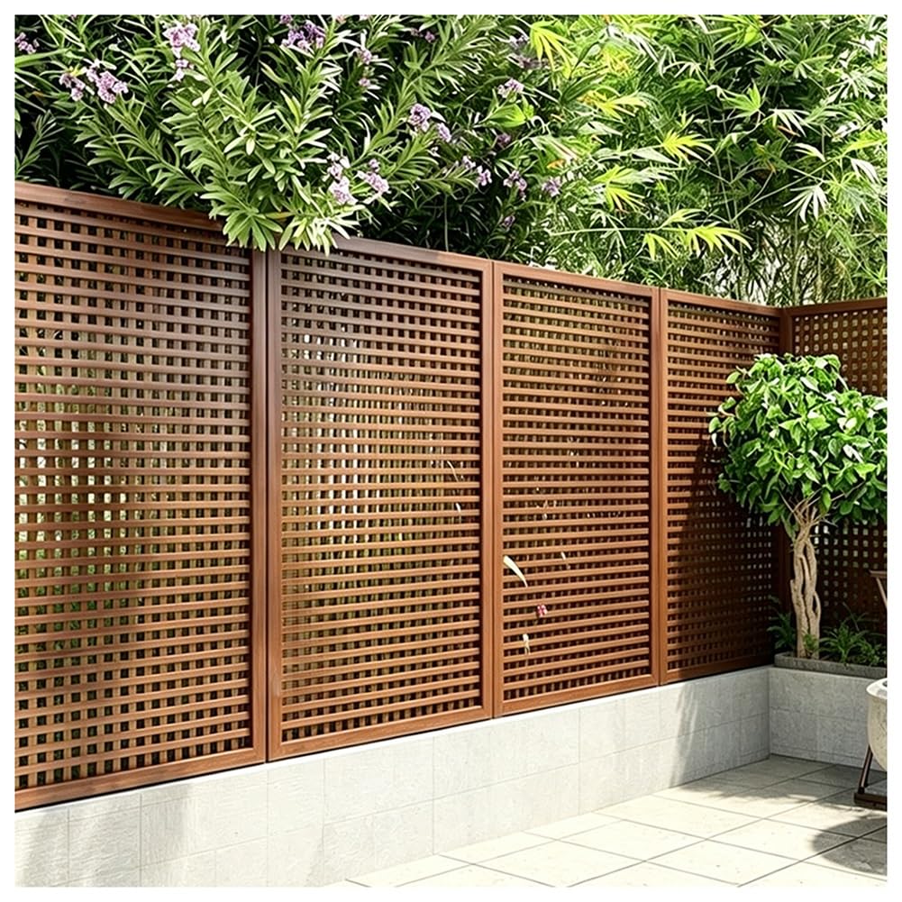Zfmnoyev Decorative Fences Lattice Panels for Outside Wooden Courtyard, Patio Garden Plant Support Frame, Freestanding Divider, Pergola & Yard Privacy Wall(60x90cm)