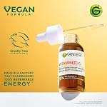 Garnier SkinActive Brightening Night Vitamin-C Serum, with Hyaluronic Acid, Brightens & Smoothens Skin in just 3 Nights, for All Skin Types, even Sensitive Skin - 30ml