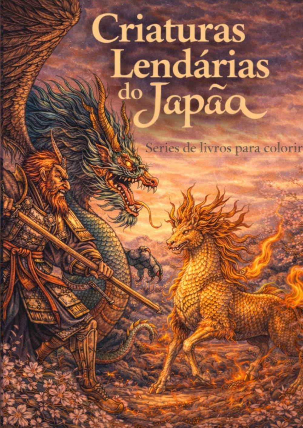 Criaturas Lendárias do Japão – Vol.8 (Livros de colorir japonês para relaxar e aprender)