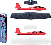 Vista 6 de HAWK'S WORK 2 planeadores de espuma, avión súper grande de 33.8 pulgadas, avión de lanzamiento de mano, juego al aire libre y conversión STEM y RC