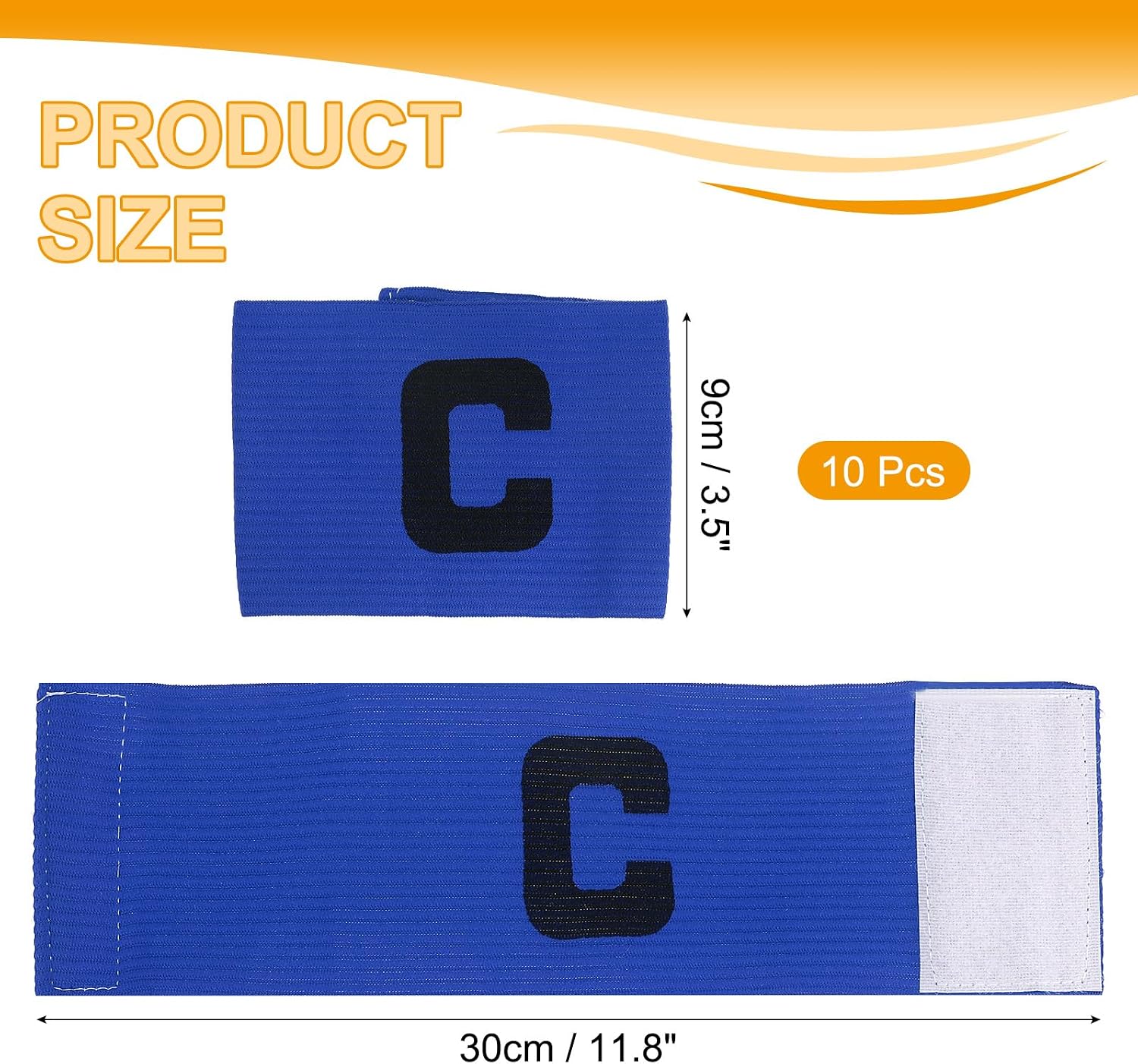 MECCANIXITY Soccer Captain Armband, Captain Arm Bands for Soccers Elastic Captain C Arm Band Sports Captain Armbands for Football Team Training Youth & Adult