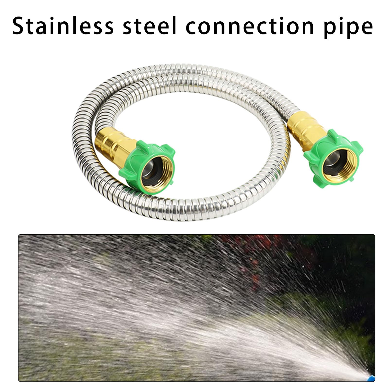 Flexibler Schlauchanschluss aus 304-Stahl, erosionsbeständig, sicherer Hochdruck Anschluss, Upgrades für Waschmaschinen, erosionsbeständiger Edelstahl Schlauchadapter