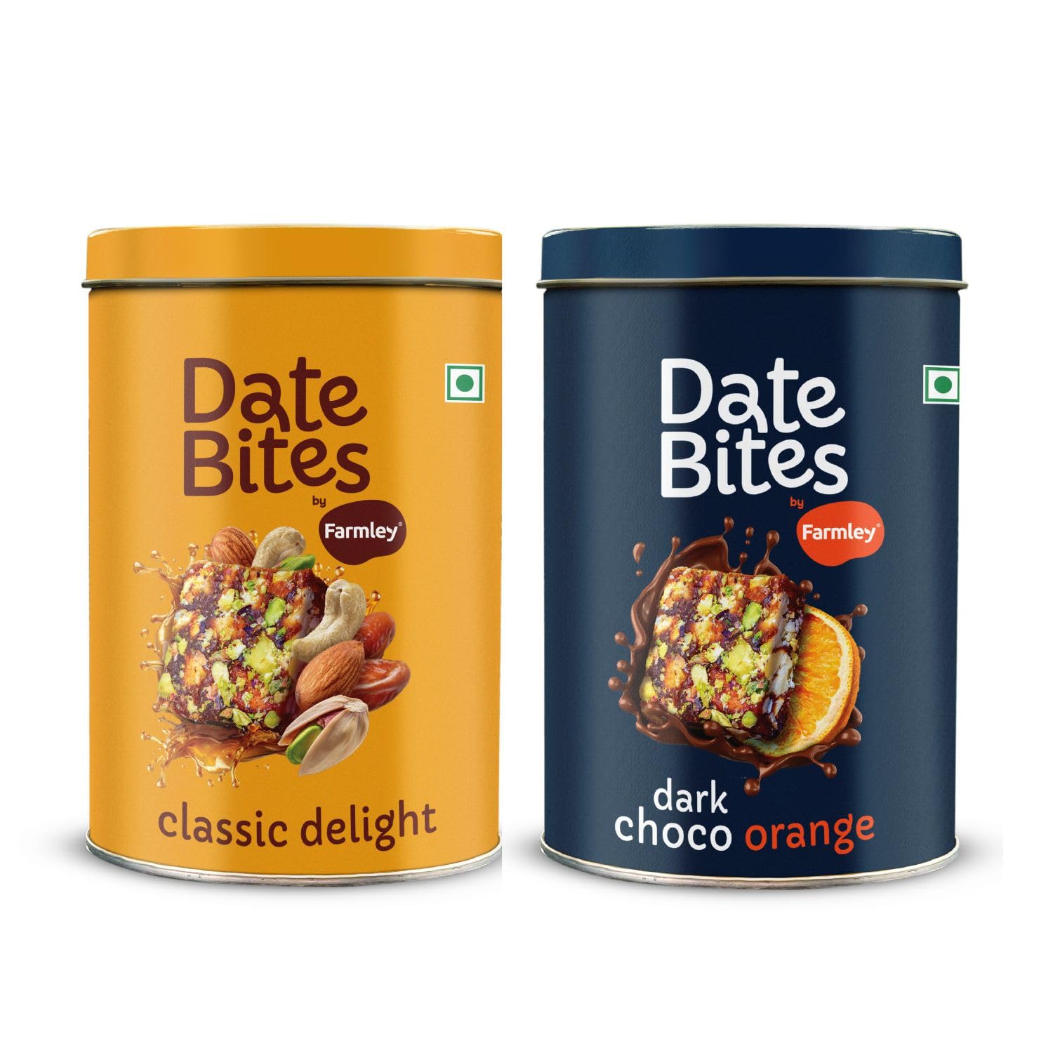Farmley Classic Date Bites & Dark Choco Orange Date Bites Tin Jar 200g X 2 I Dates Barfi Made with Dates, Pista, Cashews, Almonds, Honey and Pure Ghee-image-20
