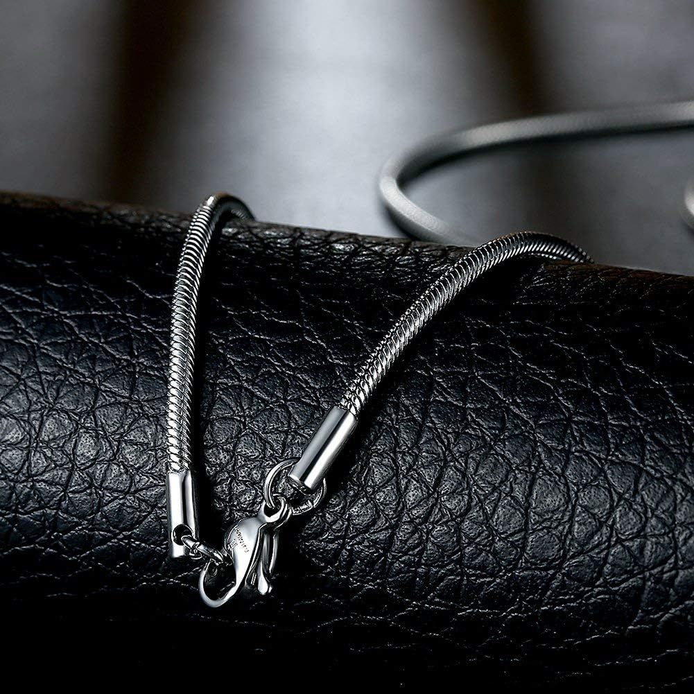 Cutesmile Fashion Titanium Stainless Steel 2 mm Snake Chain Necklace Jewelry - Image 5