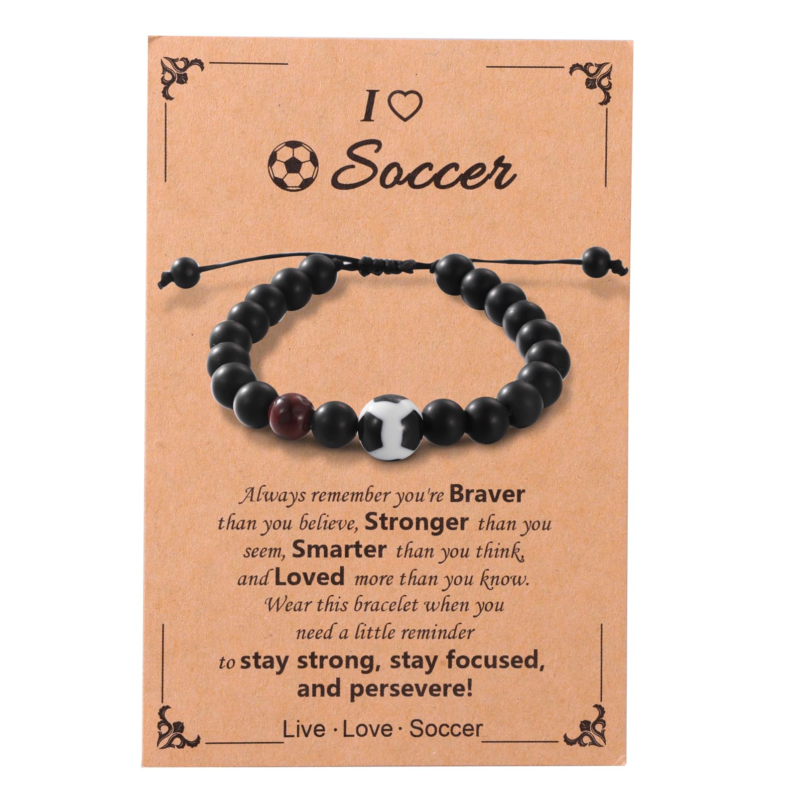 Pleituuiy Gift for Teen, Soccer Bracelet Gifts for men Players Team Son Grandson Nephew Friend, Graduation Birthday Gifts for Teen