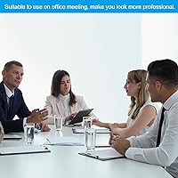 Vista 6 de PATIKIL Portapapeles de cuero sintético A6 de 8.7 x 4.7 pulgadas, organizador de documentos legales, organizador de documentos para oficina