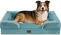 Vista 257 de Comfort Expression - Cama ortopédica para perros extragrandes, 42 x 30 pulgadas, cama impermeable y de apoyo de espuma con cojines removibles, sofá