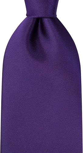 Vista 180 de KissTies Juego de corbatas de satén para hombre + pañuelo de bolsillo Rojo