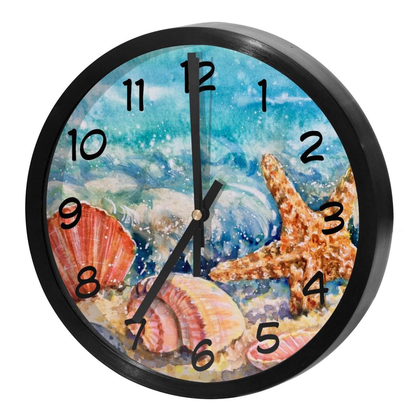 Horloge murale à quartz silencieuse ronde à piles pour bureau et école