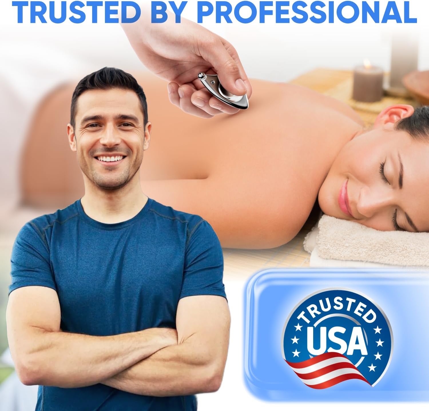 Myofascial Releaser Compact Muscle Scraper Tool – 304 Stainless Steel Portable IASTM & Gua Sha Scraping Instrument with Ergonomic Grip for Manual Bodywork and Massage Techniques