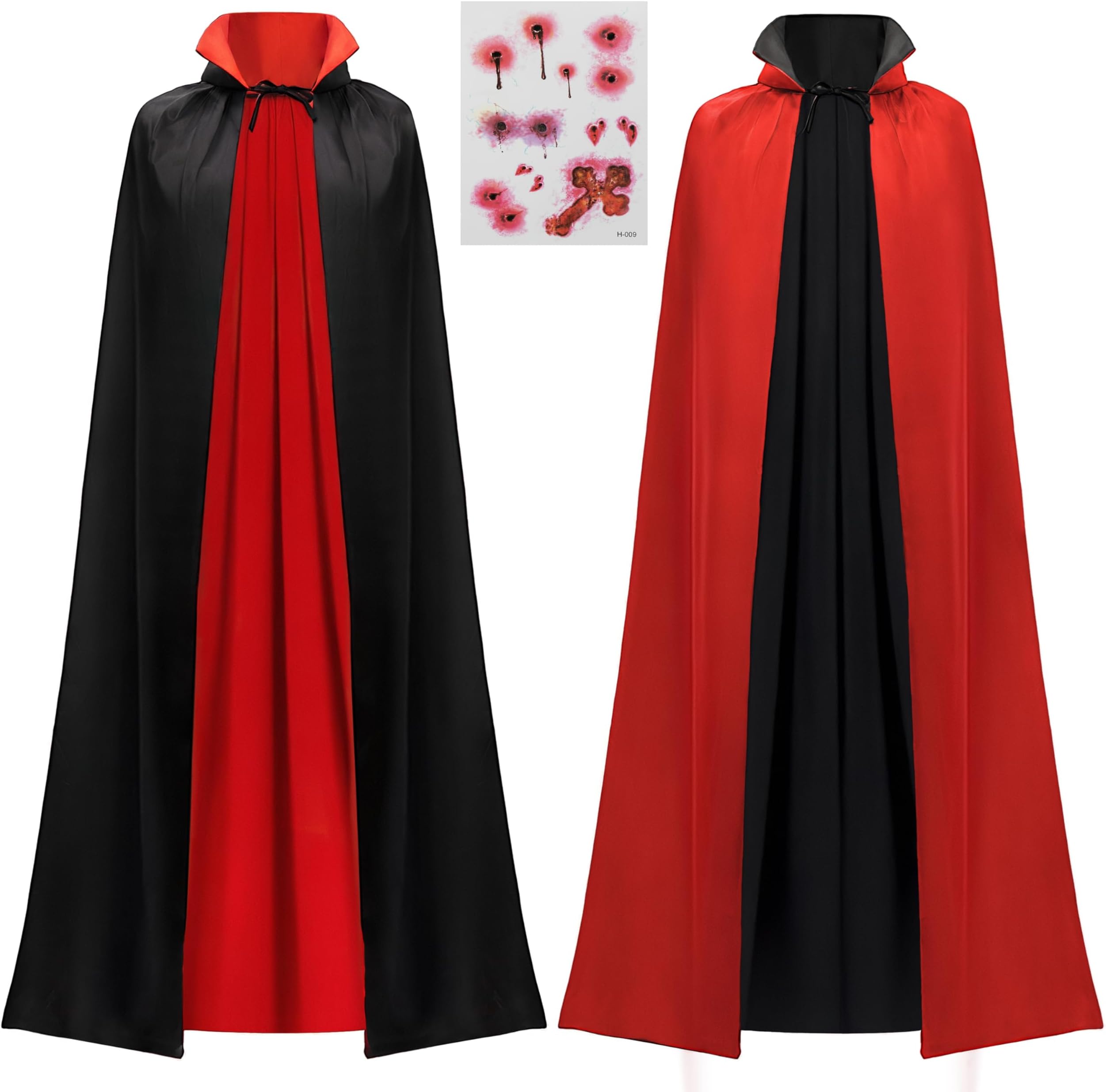 JOYIN Adult Child Unisex Vampire Costume Accessories Halloween Vampire Cape for Transylvania Dracula Theme Party