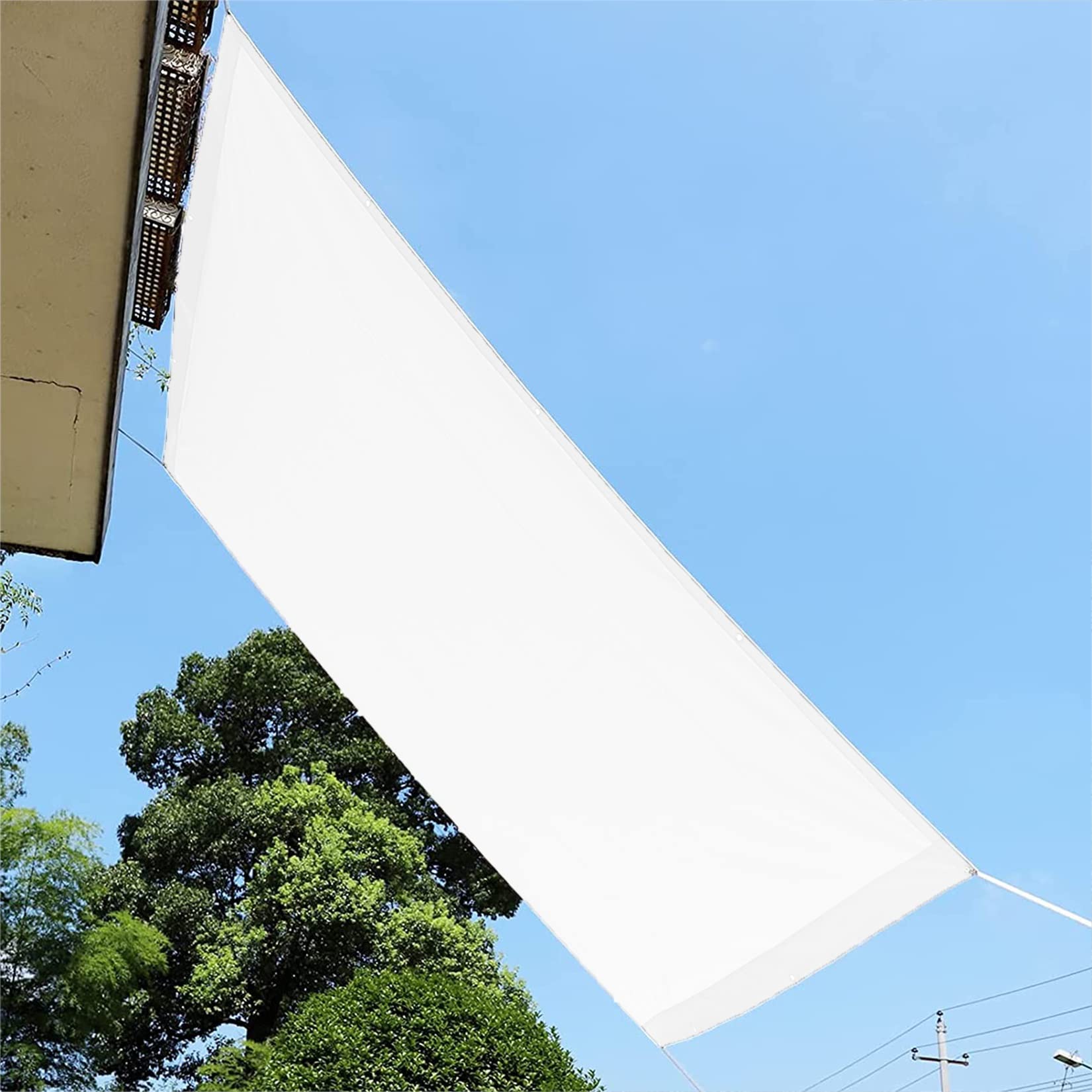Voile d'ombrage anti-UV pour bloquer la chaleur sur le balcon