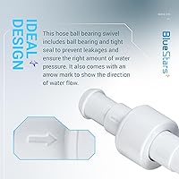 Vista 6 de BlueStars Kit de manguera de limpieza de piscina D20 giratoria y kit de tuerca de manguera D15 de repuesto para limpiadores de piscinas Zodiac