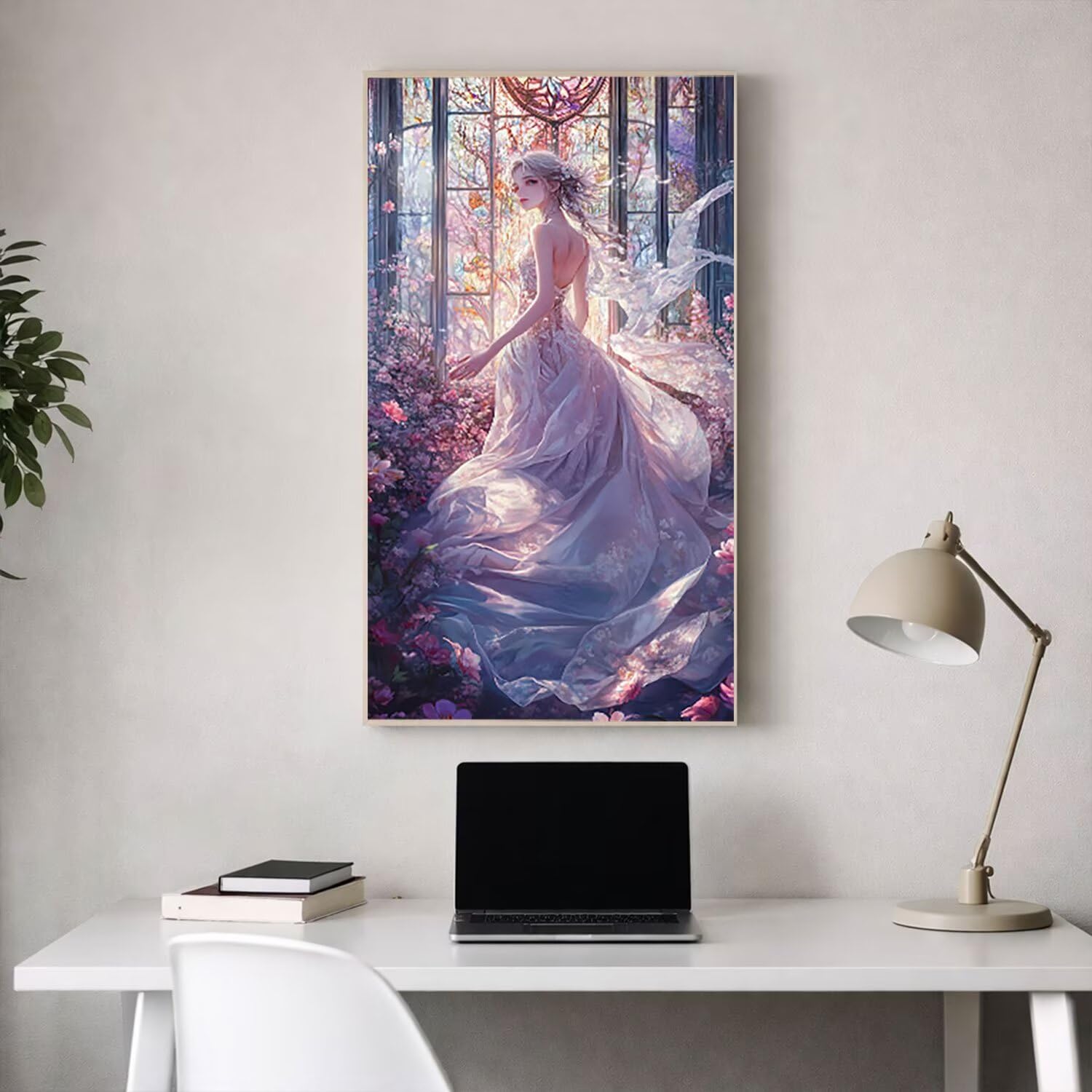 Malowanie według numerów dla dorosłych, kompletny zestaw DIY akrylowe kolorowanki na płótnie 75 x 150 cm, obrazy i pędzle w zestawie, kreatywna aktywność ręczna dla początkujących, dekoracja ścienna