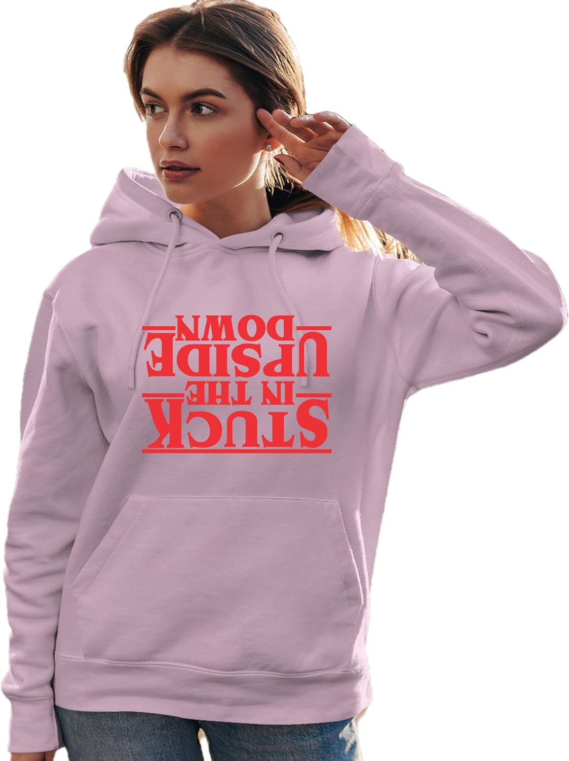 Go All Out Stuck In The Upside Down Mens Women Youth Sweatshirt Hoodie