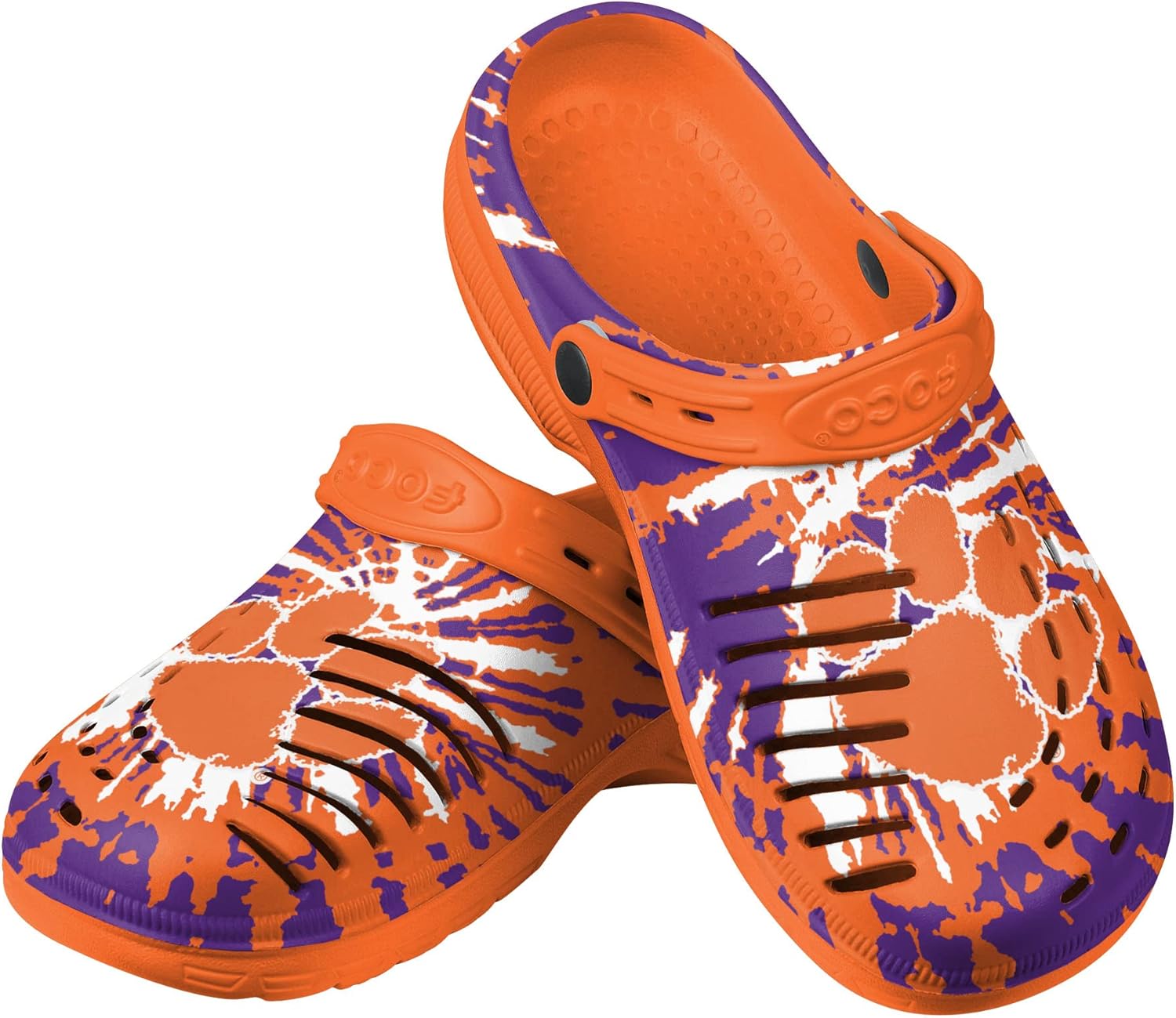 FOCO Men's NCAA College Team Logo Garden Water Sandals Shoes Slipper Clogs with Stap