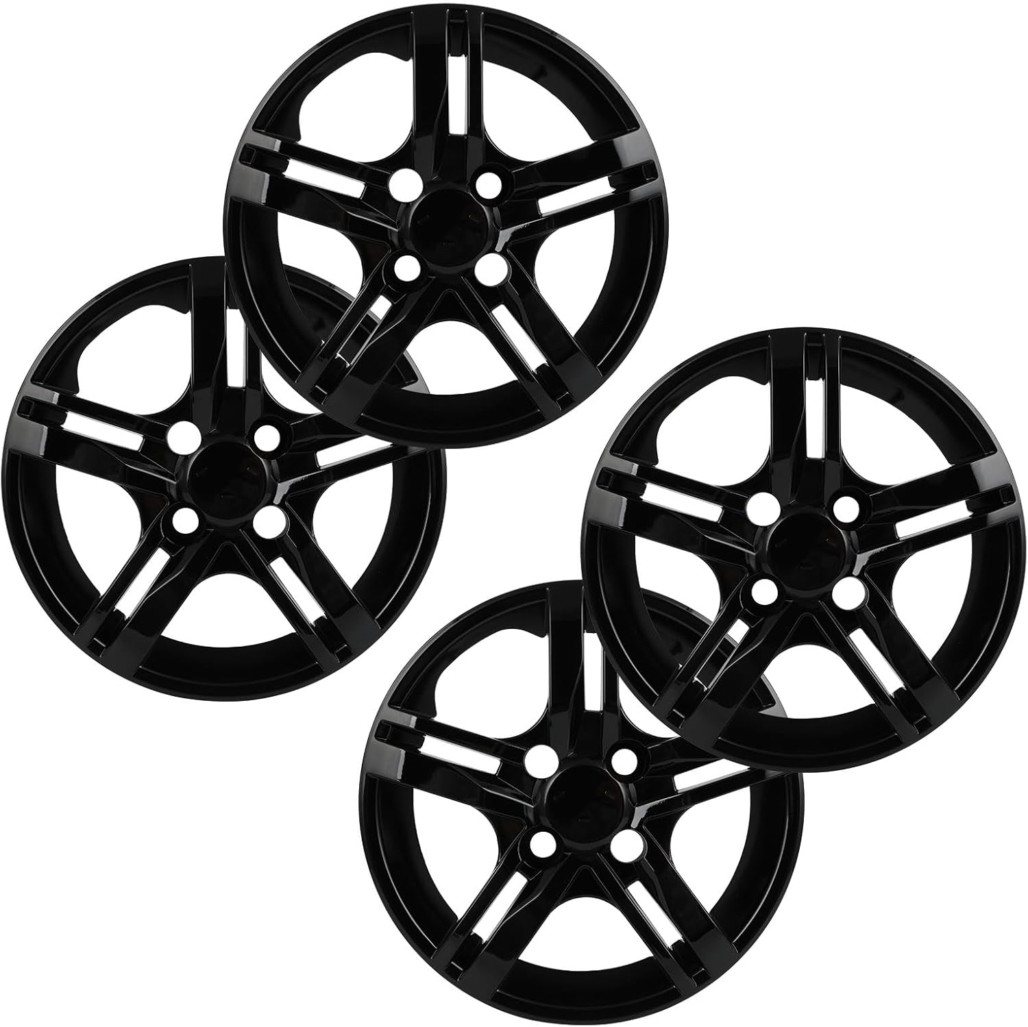 4 PCS 13 inch Corrosion-Free & Sturdy Full Heat & Impact Resistant Grade – OEM Replacement Silver ABS Hubcap Wheel Cover