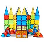 MAGBLOCK Magnetic Tiles Toys for Kids Magnet Building Tiles 100 Pcs Magnetic Blocks Preschool Building Sets Educational Toys for Toddlers Boys and Girls.