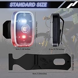 Mudder Running Lights for Runners Rechargeable LED Safety Lamps USB Rechargeable Clip on Strobe Bicycle Tail Lamps with 5 Modes Flashing Bike Lights for Night Riding Walking Hiking Pet Dog(4 Pieces)