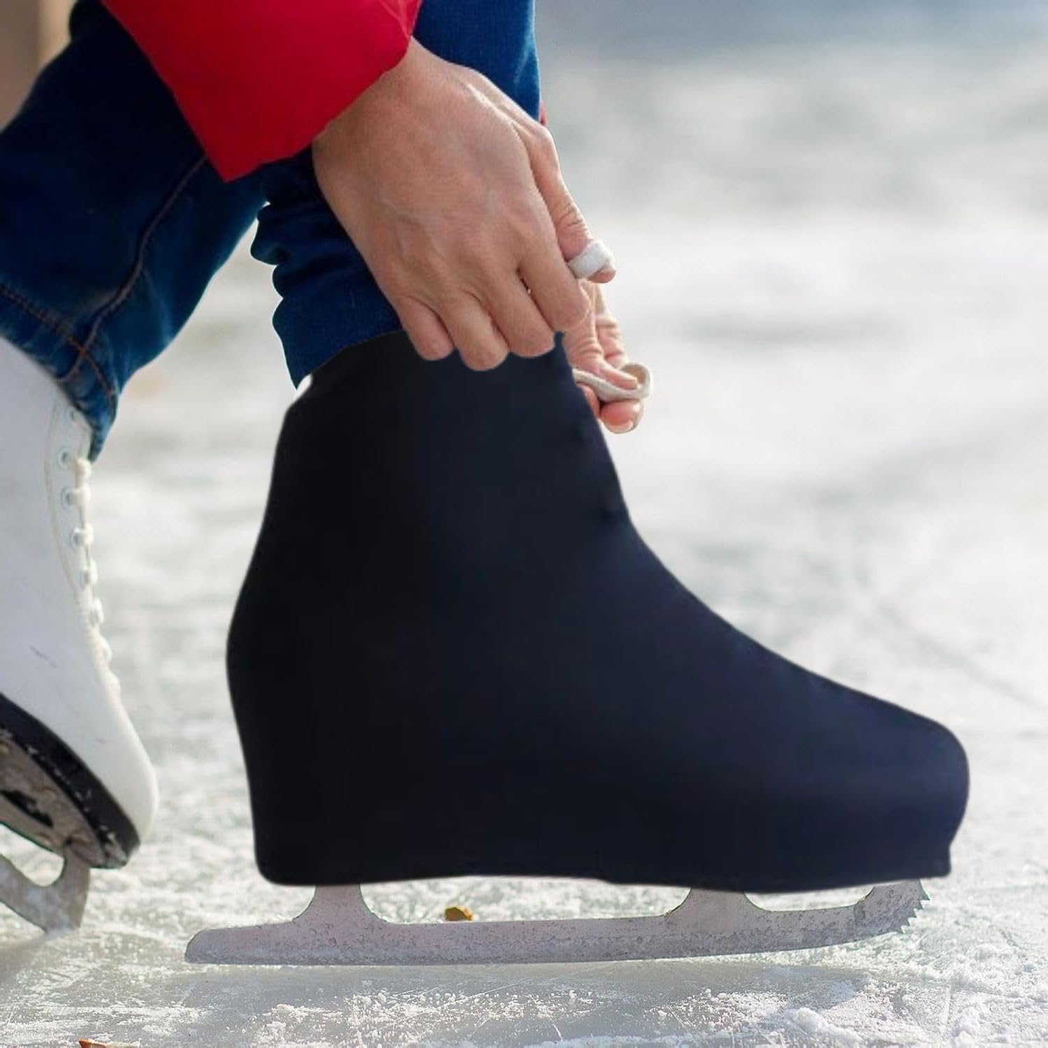 Funda cubrepatin para Patines en línea y Patines de Hielo, Fundas Opacas, Resistentes y elásticas, para Patines de Hielo 2ud Azul Marino
