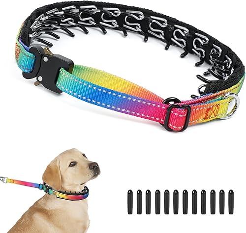 Miniatura 8 de Duckygoo Collar Martingale para perro, collar de entrenamiento para caminar sin tirones, collar táctico ajustable para perro con hebilla de metal