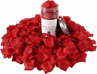 Nine to Nine [Separated, Deodorized] Dark-Red Artificial Rose Petals, for Romantic Night, Wedding, Event, Party, Valentine...