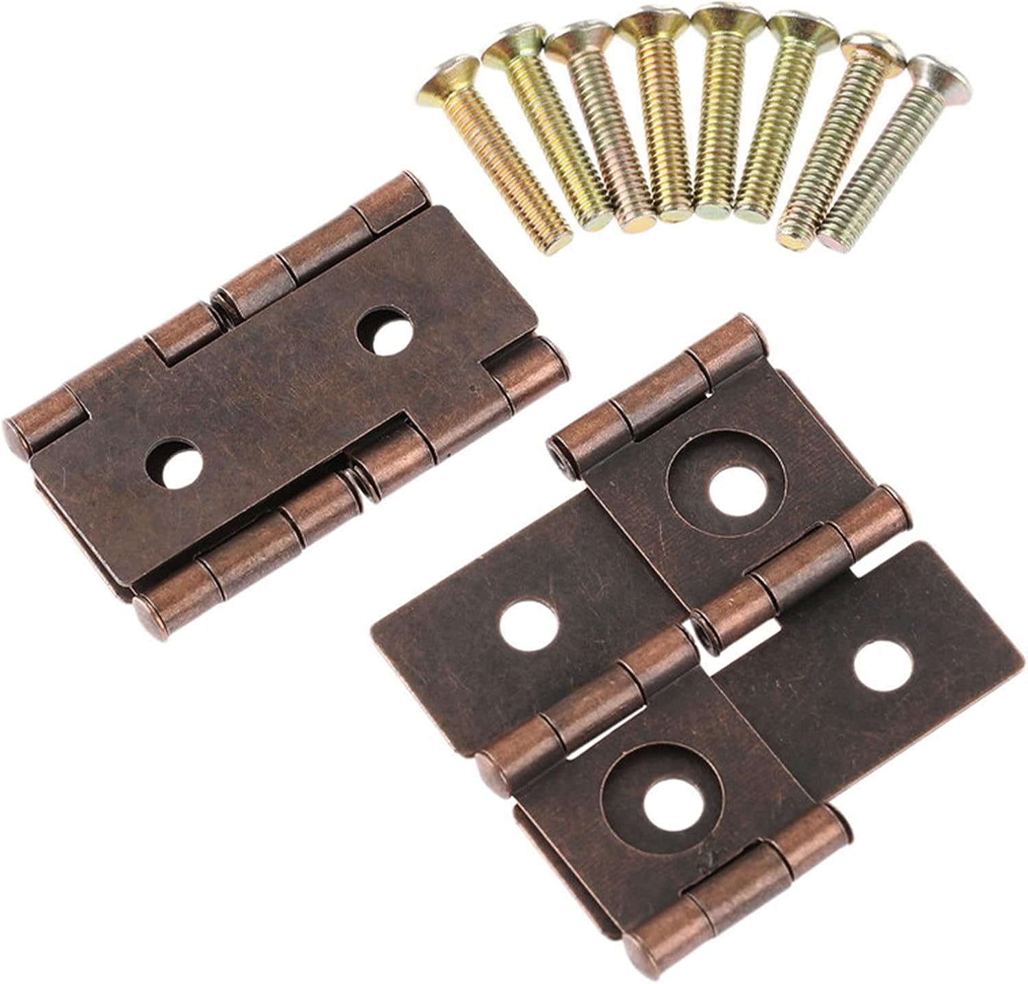 Hinge, 2Pcs 4542mm Furniture Cabinet Drawer Jewellery Box Hinge Door Decorative Hardware 180 Degree