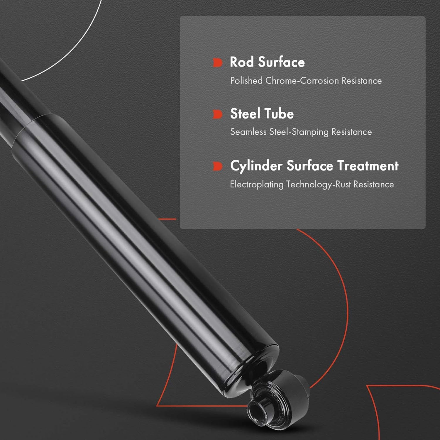 A-Premium Rear Pair (2) Shock Absorber Assembly Compatible with Jeep Grand Cherokee 2005 2006 2007 2008 2009 2010, Sport Utility, Driver and Passenger Side