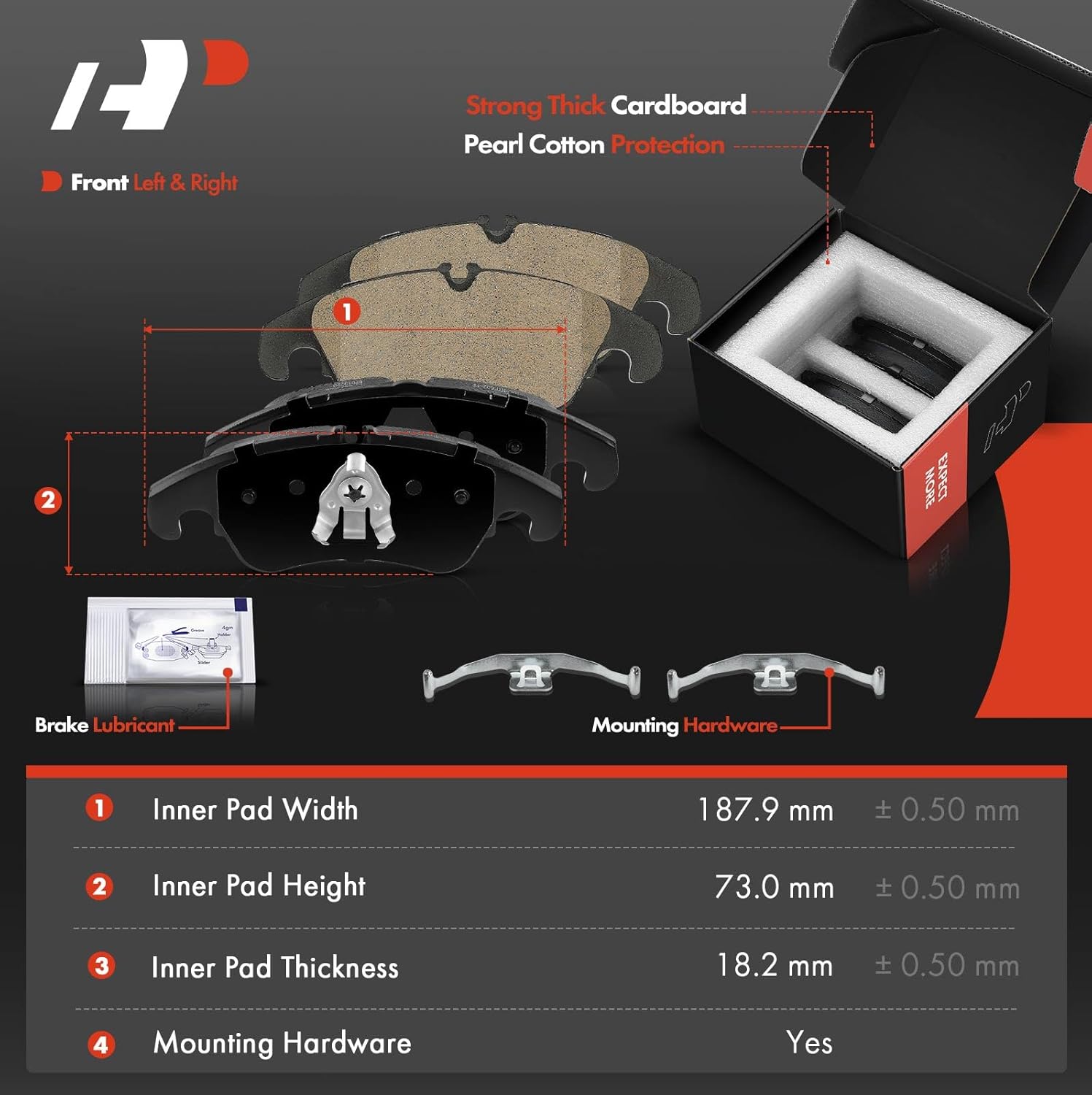 A-Premium 12.60 inch (320mm) Front Vented Disc Brake Rotors + Ceramic Pads Kit Compatible with Select Audi Models - A4, A4 Quattro, Q5, A5, A5 Quattro, A6 Quattro, A7 Quattro, Allroad, S5, 6-PC Set
