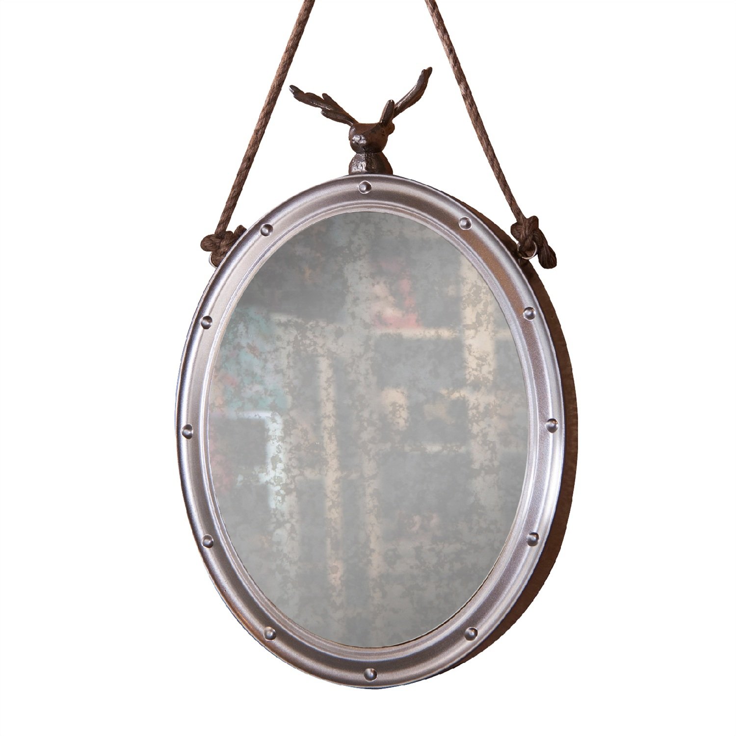 Miroir de dressage HD rond mural en fer pour salle de bain