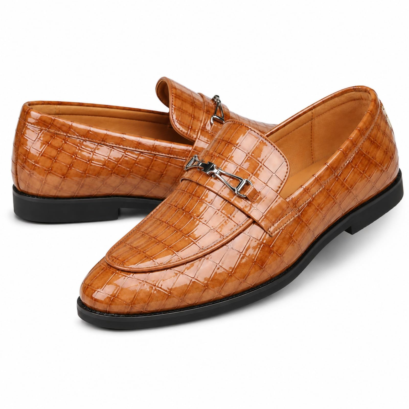 Hixingo Scarpe Stringate Uomo in Pelle | Scarpe Eleganti da Abito comoda Design classico ideale per ufficio, lavoro, matrimoni, cerimonie ed eventi formali