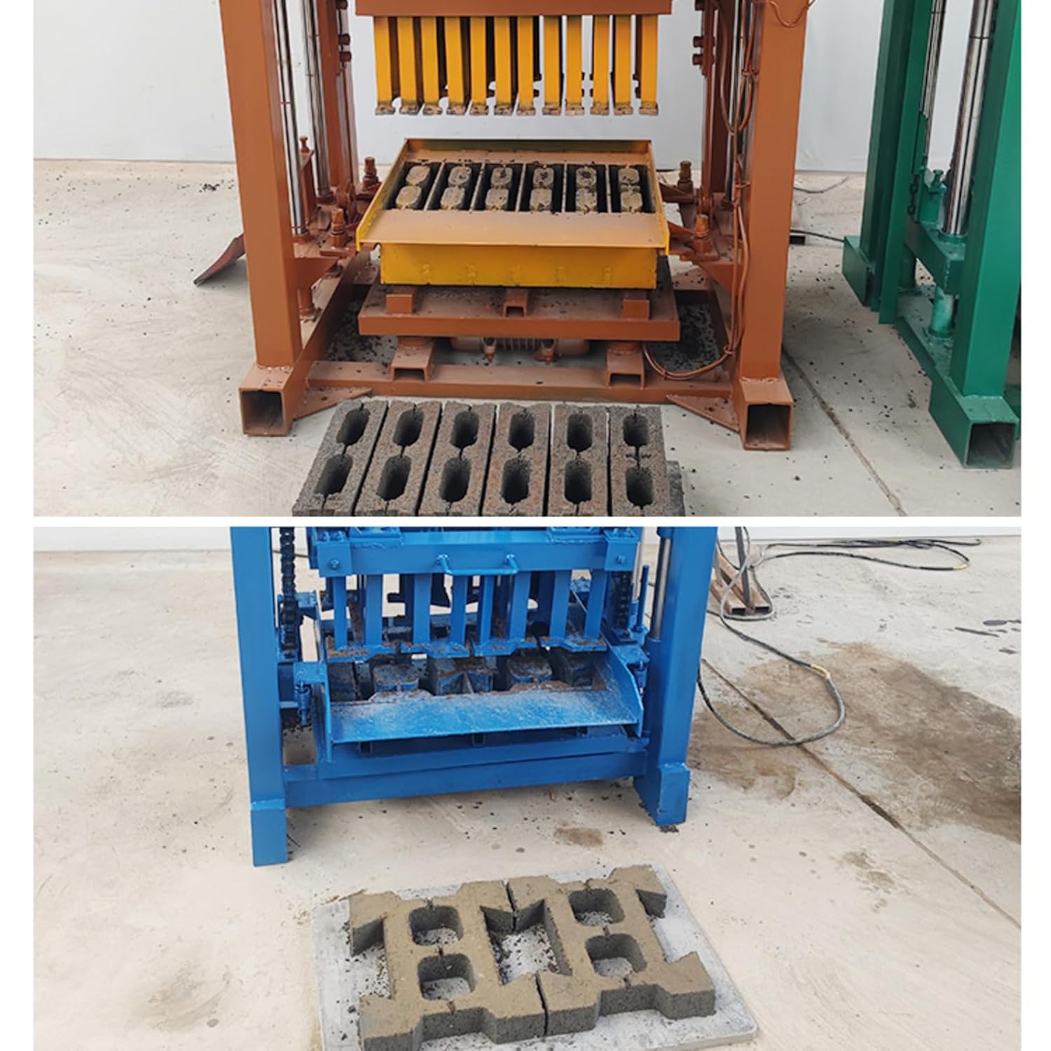 Construction Site Brick Making Machine Concrete Block Maker Hollow Solid Brick for Building Material Production Work