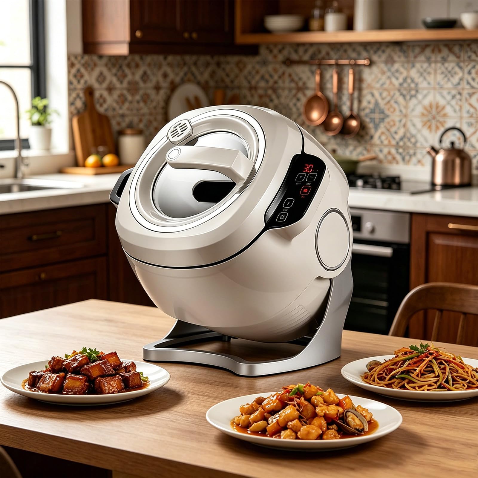ORIDLECTAL Smart Stir Fry Machine & Automatic Cooking Robot – 6L All-in-One, Electric Induction, 3D Heating, Multiple Modes, Smokeless, Healthy Oil-Free, for Family Gatherings