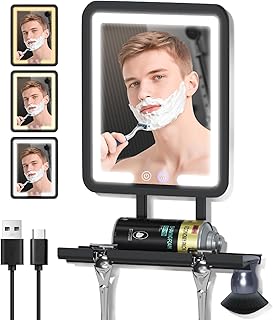 Shower Mirror Fogless for Shaving 7x9in Heated Anti Fog Mirror 3 Color D...