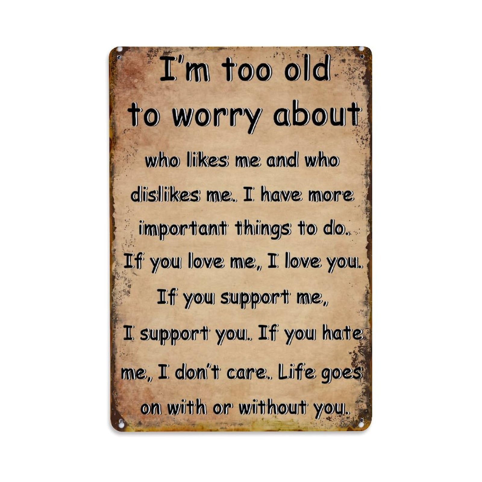 Jdfenggu Vintage Inspirational Quote On Paper_1 Retro Metal Tin Sign, Metal Poster For Bar, Home, Man Cave, Kitchen, Laundry Room Art Decor 8X12 Inch