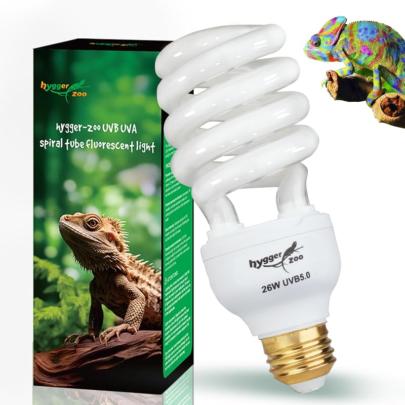 Lâmpada UVB 5.0 UVA/UVB para Terrário Tropical Hygger zoo 26 W