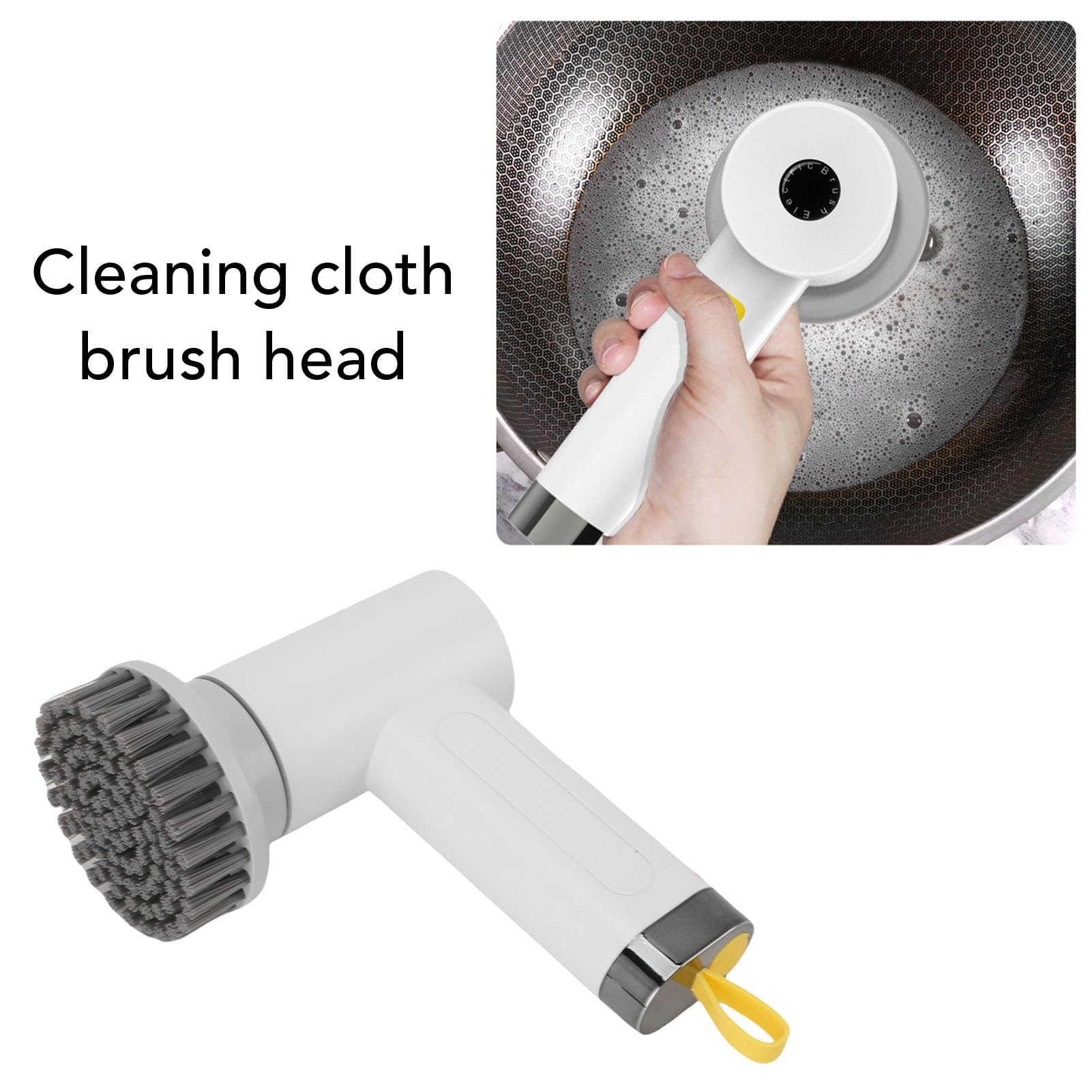 Spazzola Elettrica per Pulizia per Bagno Piastrelle Pavimento, 3