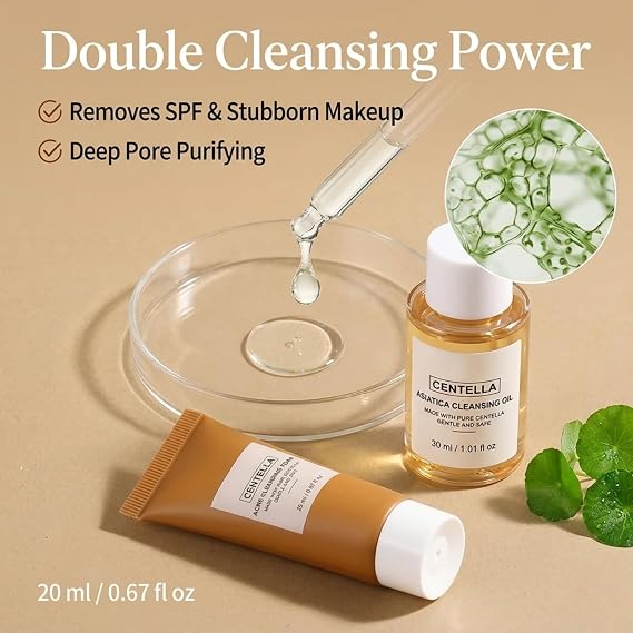 5Pcs Centella Skincare Travel Kit - Facial Gift Set for Women