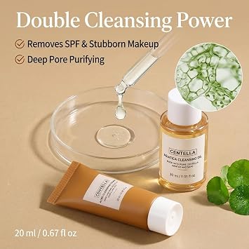 5Pcs Centella Skincare Travel Kit - Facial Gift Set for Women