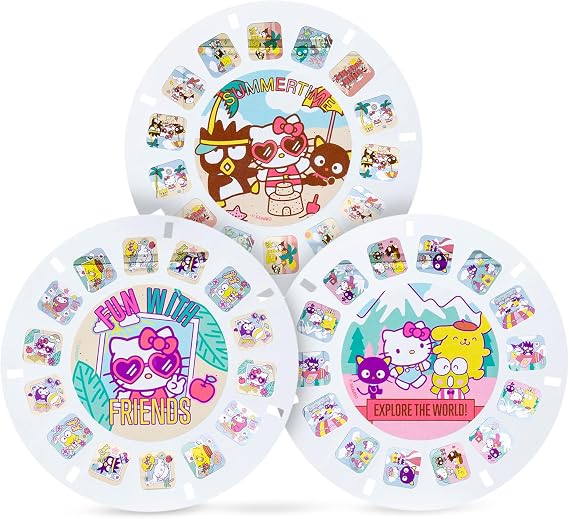 View Master - Hello Kitty Deluxe View Finder Set - Reel Viewer for Kids, Adults, Classic Game, Retro Toy, Kawaii, Nostalgic Gift, View Finder Toys, Learning Toy, Ages 3+
